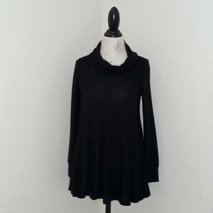 Grace Elements Black cowl neck sweater high/low size small